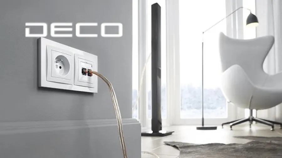 Karlik Deco collection — architectural frame switches sockets living room