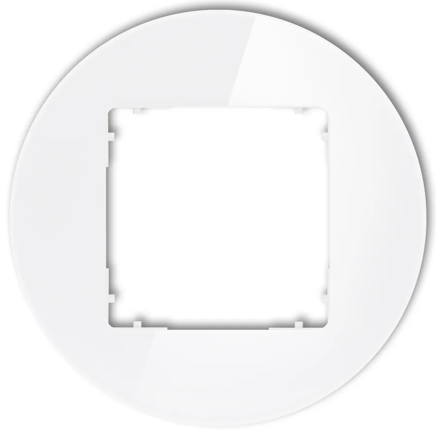 ICON round glass-effect universal frame