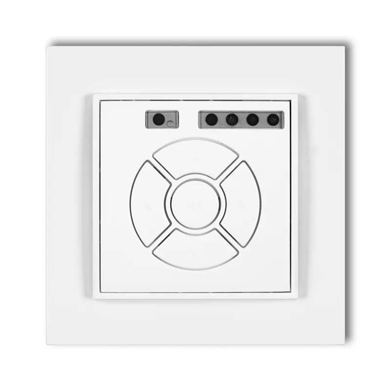 MINI roller blind controller in a white frame